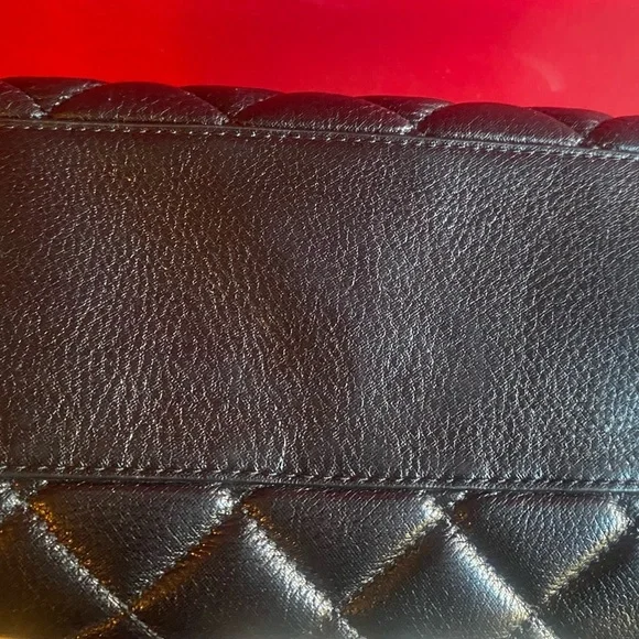 Kate Spade small Georgina GoldCoast satchel crossbody quilted shimmer/black NWOT - Picture 4 of 13